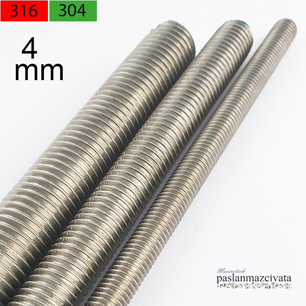 M4 Paslanmaz Gijon, Saplama DIN976