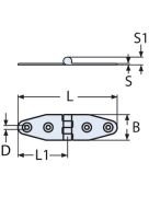 25x92 mm Paslanmaz Menteşe | 304 Kalite