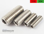 8mm Paslanmaz Setskur Çeşitleri, (Kafasız alyan) DIN916