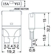 Resetlenebilir ATO/ATC tip sigorta 15A