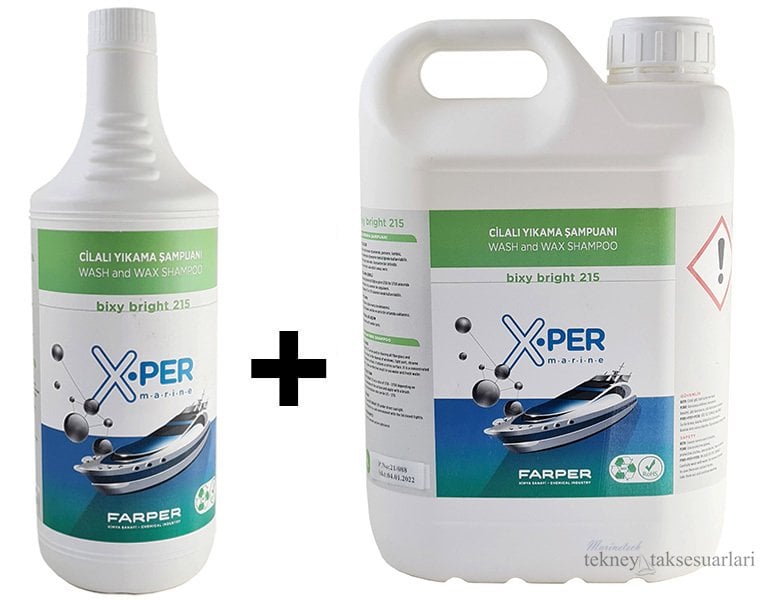 XPER Cilalı Yıkama Şampuanı, WASH and WAX SHAMPOO 1 Litre  + 5 Litre Paket