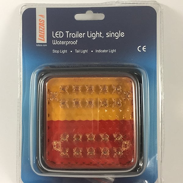 Römork Lambası Led, Su Gecirmez Tekli 100*100*28mm