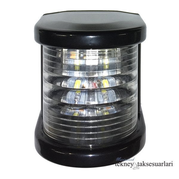 15m, Seyir Feneri Çeşitleri, Siyah Kasa 12/24V LED 12 Volt - Silyon Feneri