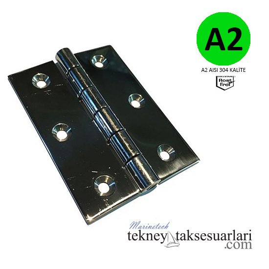 60 x 80, Paslanmaz Menteşe A2 AISI 304 KALİTE