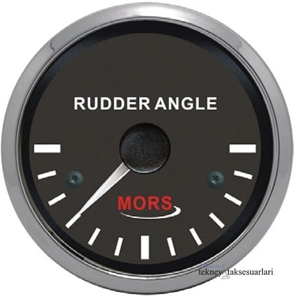 MORS Dümen Açı Göstergesi,12V/24V 55mm, 100mm Siyah 55mm