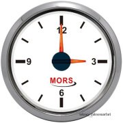 MORS Zaman Saati Göstergesi,12V/24V 55mm Beyaz