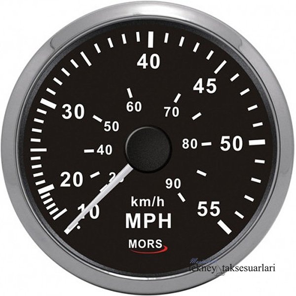 MORS Sürat Göstergesi 12V/24V  35mph, 55mph Siyah 55mph