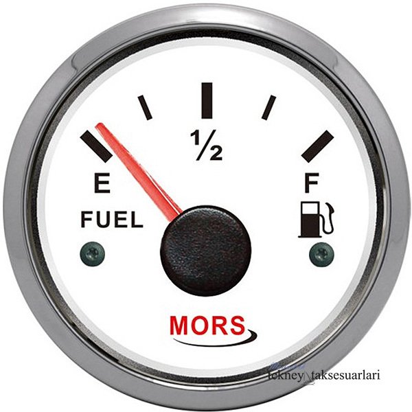 MORS Yakıt Seviye Göstergesi 12V/24V 55mm Beyaz