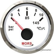 MORS Yağ Basınç Göstergesi 12V/24V 5 Bar, 10 Bar Beyaz 10 Bar