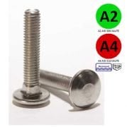 8 mm Paslanmaz Yuvarlak Baş Civata (Kasa civatası) Çeşitleri