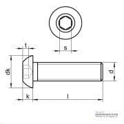M3 Paslanmaz Bombe Baş Alyan (imbus) Civata Çeşitleri DIN7380