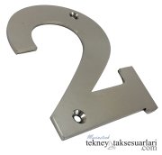 2 Kabartma Rakam Paslanmaz, 316 Kalite