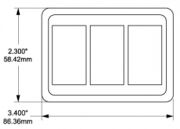 Contura Switch Montaj Paneli - 3 lü