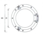 İçten Montajlı Yuvarlak Lumboz Çeşitleri Beyaz - 210 x 265 mm