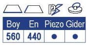 Smev 8003 serisi üç gözlü, gazlı gömme ocak