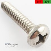 3,5mm Paslanmaz YSB Saç Vidası Çeşitleri DIN7981