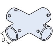 22mm Vardavela Boru  4'lü Dirsek Geçiş