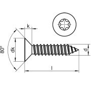 2,9mm Paslanmaz Torx HB Saç Vidası Çeşitleri