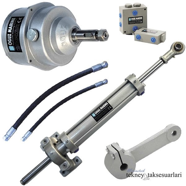 Hidrolik Dümen Sistemi komple Sistem Set  5-10 Mt. Tekneler İçin