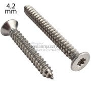 4,2mm Paslanmaz Torx HB Saç Vidası Çeşitleri 4,2x13