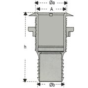 1'' Hortum için Borda çıkışı, Krom kaplamalı