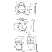 Ventilatör Konnektörü, Düz, 76mm, Beyaz