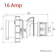 IP67 16 Amp. 32 Amp. Sahil Besleme Erkek Fişi