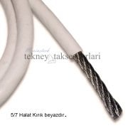Beyaz PVC Kaplı Paslanmaz Halat, Puntel Halatı