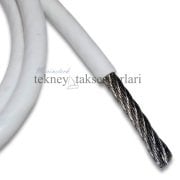 Beyaz PVC Kaplı Paslanmaz Halat, Puntel Halatı