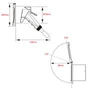 Beyaz Duş Spreyi, 3m Hortumlu, Kapaklı, Beyaz Kılıflı