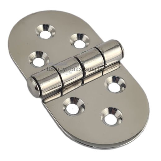 72x38 mm Paslanmaz Menteşe Oval | 304 Kalite