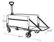 Katlanır & Taşınabilir Plaj - Kamp Arabası 120 Litre