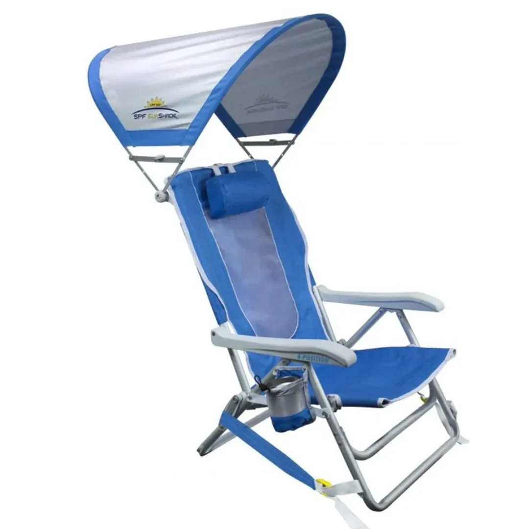 GCI OUTDOOR SUNSHADE 4 KADEMELI GÜNEŞLİKLİ KATLANIR PLAJ SANDALYESİ