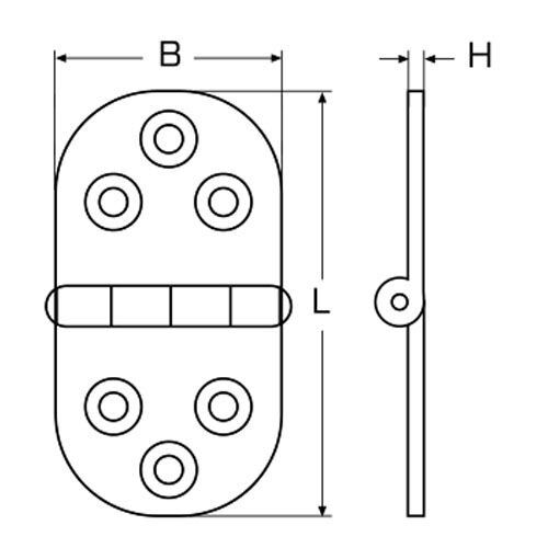 C - 80 X 40 X 2,0 mm, Paslanmaz Menteşe
