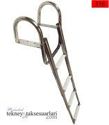 4 Basamaklı, Havuz Tip, Teleskopik, Katlanır Merdiven A4 AISI 316 KALİTE