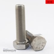 M5 Paslanmaz Civata Çeşitleri DIN933 A4 AISI 316 KALİTE - 5x12