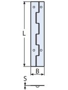 3500 x 40 x 1,5mm Paslanmaz Şerit Menteşe, Boy Menteşe