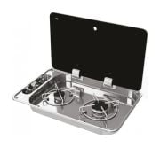 CAN ÇİFT GÖZLÜ CAM KAPAKLI OCAK (DİKDÖRTGEN) 1336-P