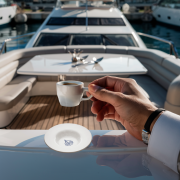 MARINE PLATINUM ESPRESSO TÜRK KAHVESİ FİNCAN TABAĞI PC BEYAZ