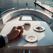 MARINE PLATINUM ESPRESSO TÜRK KAHVESİ FİNCAN TABAĞI PC BEYAZ