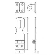 Paslanmaz 100mm Menteşeli Kilit