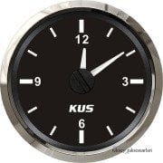 KUS Zaman Saati Göstergesi,12V/24V 52mm Siyah
