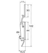 102 X 16,5 mm , Paslanmaz Mandallı Kilit, Asma Kilit Halkalı