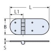 126 x 40, 316 Kalite Paslanmaz Menteşe Civatalı