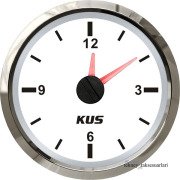 KUS Zaman Saati Göstergesi,12V/24V 52mm Beyaz
