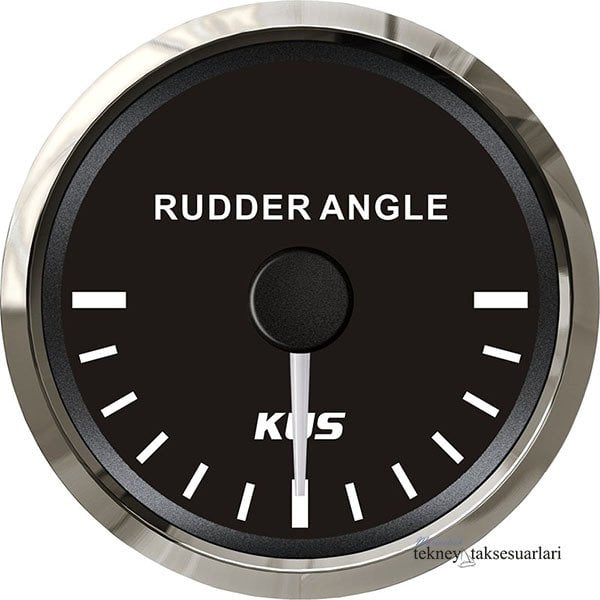KUS Dümen Açı Göstergesi,12V/24V  52mm Siyah