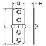 B - 85 X 30 X 1,5 mm, Paslanmaz Menteşe
