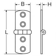 B - 85 X 30 X 1,5 mm, Paslanmaz Menteşe