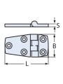 MENTEŞE 56 X 38 X 4,5 mm, 316 KALİTE