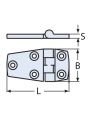 MENTEŞE 38 X 76 X 4MM  316KALİTE